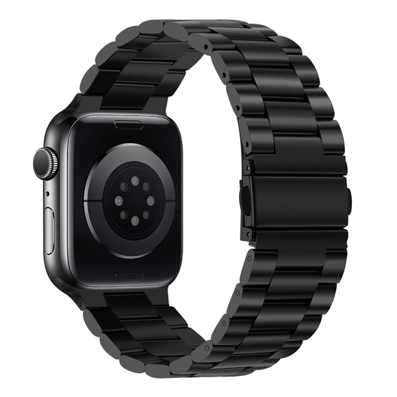 Stainless Steel Apple Watch Strap - Black - Picture 1 of 3
